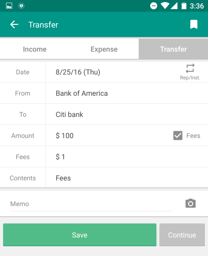 download the new for android Money Manager Ex 1.6.4