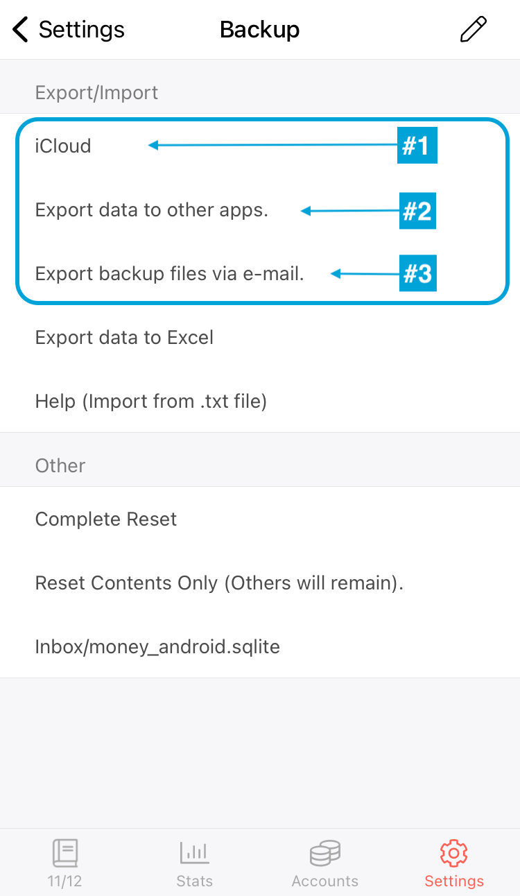 Import, Export, and Backup Data